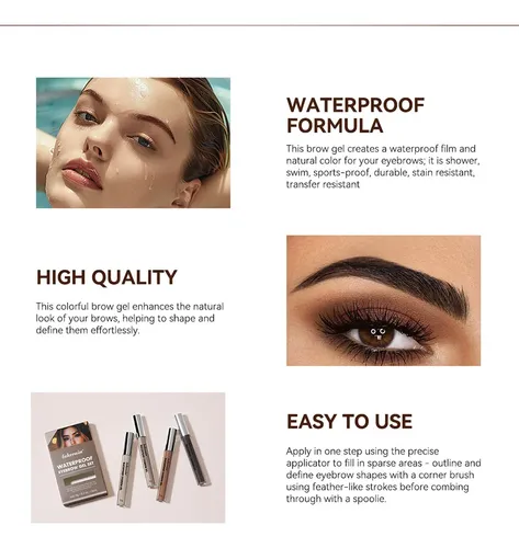 Set De Gel For Cejas Resistente Al Agua