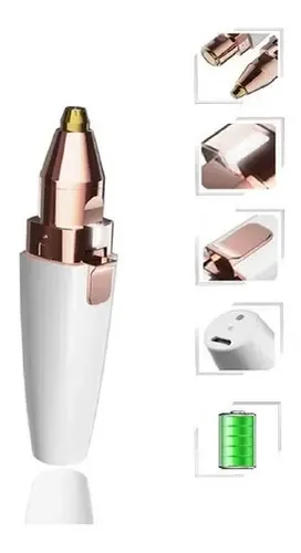 Depilador 2 En 1 USB Recargable Cejas Facial Mujer Iluminación LED Blanca