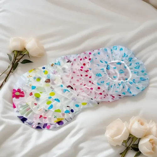 6 Gorros De Baño Elásticos Reutilizables E Impermeables