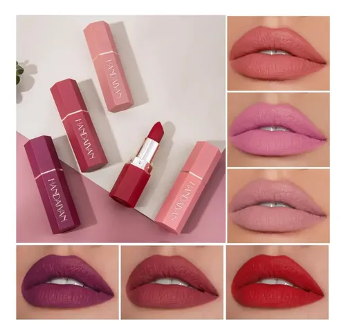 Labial Handaiyan Retráctil Matte Lipstick Color 06 Plum