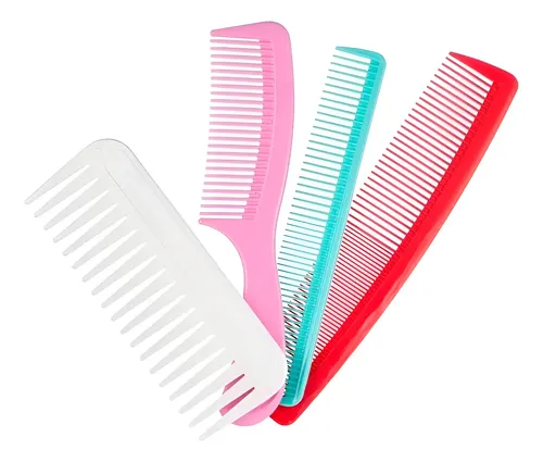 Set De 4 Peines Para El Pelo Cabello Kit Combo Peluqueria