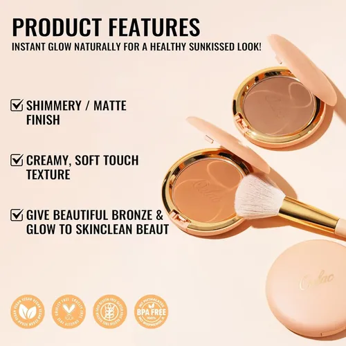 Polvo Bronceador Mate Oulac Con Espejo 0.3oz Bs01
