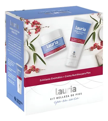 Lauria Kit De Pies Exfoliante Enzimático Y Crema Nutritiva