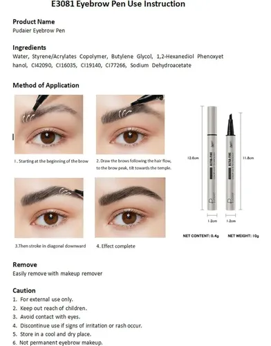 Lápiz De Cejas Microblading Pudaier 03-rubio Claro