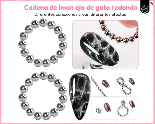 Kit Uñas Esmalte Gel Semipermanente Ojo De Gato Iman Cat Eye