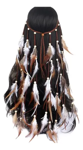 Diadema De Plumas Vip Fsfs Para Mujer, Extensiones De Cabell