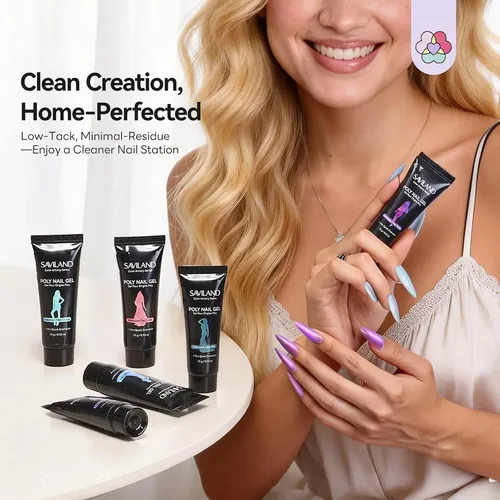 Conjunto Poly Gel Saviland 6 Colores 28 Días Uñas