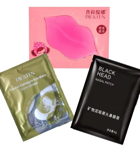 Mascarilla Ojos Labios Colageno Puntos Negros Pilaten X3