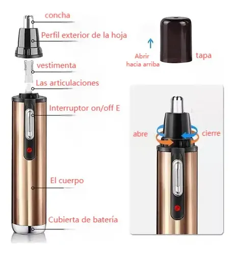 Dz Y Recortador Eléctrico Y Recargable De Vello Nariz Y