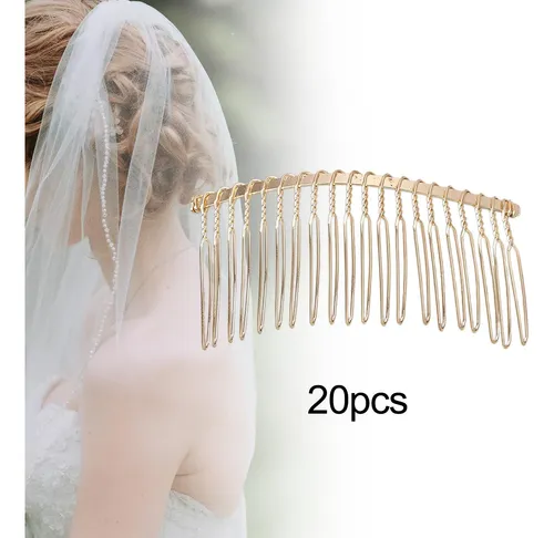 20 Piezas Peines De Novia Accesorios De Cabello Dorados