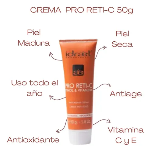 Crema Facial Retinol Vitamina C Antiage Pro Reti C Idraet