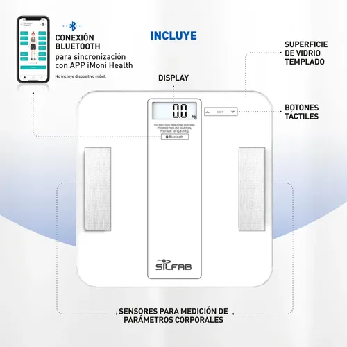 Balanza Digital Multifunción Bluetooth Silfab Be700i-bl