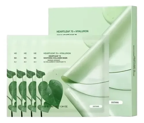 Mascarilla Facial Heartleaf 70% Con Ácido Hialurónico 38 Ml