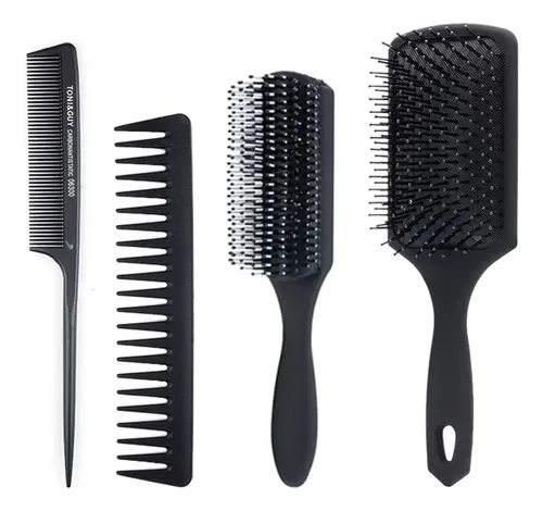Nb Set De 4 Cepillos Para Cabello Liso, Grueso Y Rizado