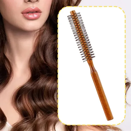4 × Mini Cepillo Redondo De Madera, Peine For El Cabello