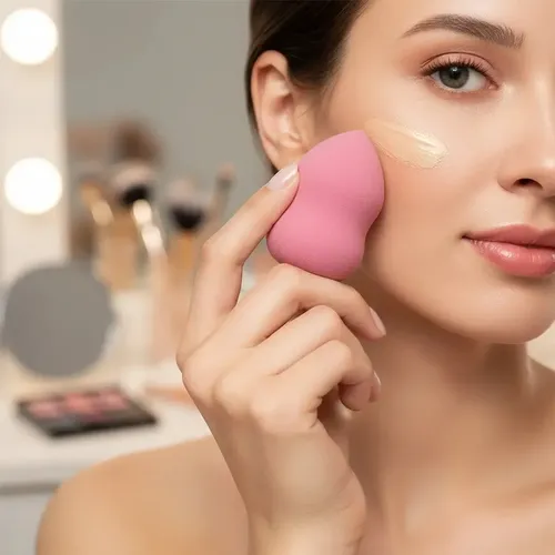 Set 4 Esponjas Blender P/ Maquillaje + Arqueador De Pestañas Color Tamaño De La Esponja