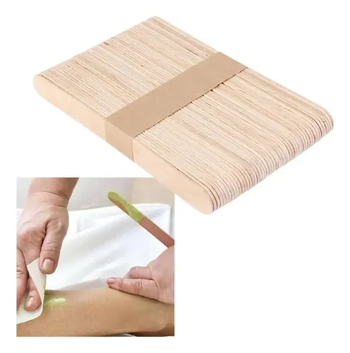50 Palitos De Cera De Madera Desechables, Espátulas Para