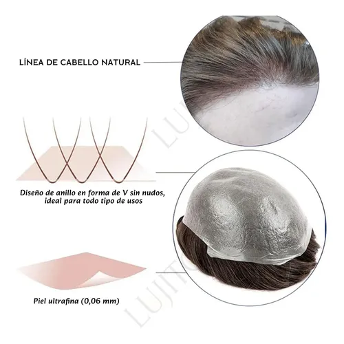 Prótesis Capilar Indetectable Cabello Humano