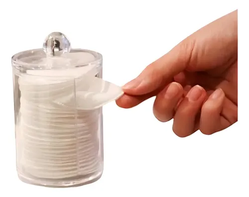 Organizador Porta Discos Algodón Maquillaje Acrílico