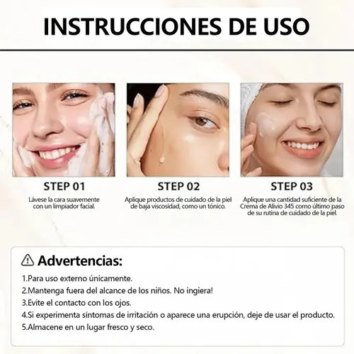 New 345 Relief Cream, Crema Hidratante Coreana, 1 Unidad
