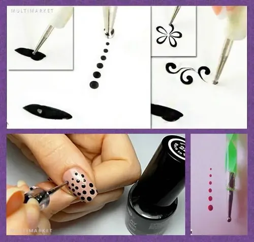 Kit Set De 5 Punteros Dotting Tool -nail Art Decoracion Uñas