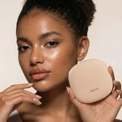 Espejo De Maquillaje Fancii Mila 2 Con Luz Led Compacto Crema