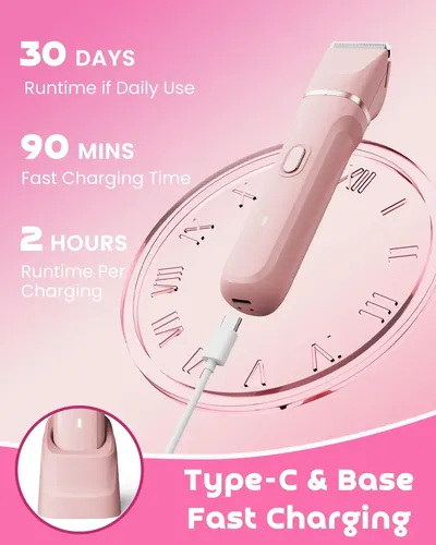 Bikini Trimmer Dovety 3-in-1 Painless Electric Razor Women