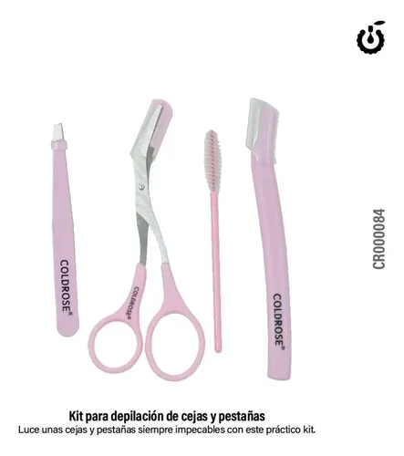 Kit Perfilador De Cejas Pinza Tijera Navaja Pack X4