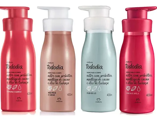 Kit 4 Cremas Hidratantes 400 Ml Natura Tododia Surtidos