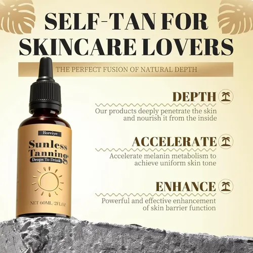 Gotas Bronceadoras Bebibles Para Cara Y Cuerpo, 1 Botella