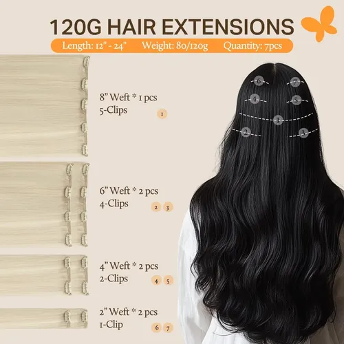 Clip De Extensiones De Cabello Doores En Cabello Humano