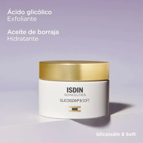 Crema Isdinceutics Glicoisdin 8% Soft Para Todo Tipo De Piel De 50ml/50g