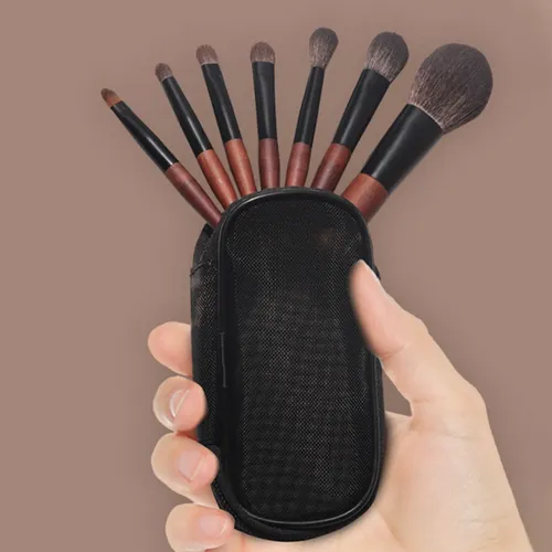 Miniset De Maquillaje Portátil Pequeño Con Brochas Para Somb
