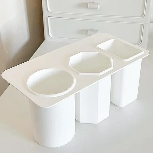 Organizador De Mesa Para Brochas De Maquillaje Negro