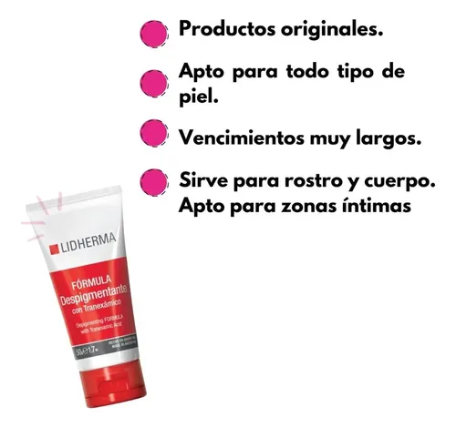 Crema Blanqueadora Fórmula Despigmentante Manchas Lidherma