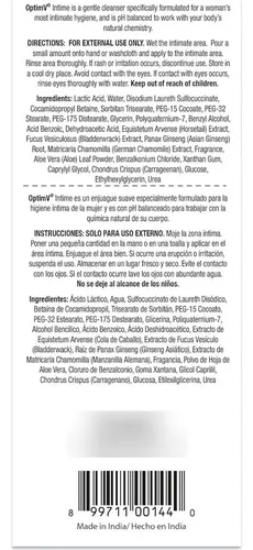 Lavado Íntimo Femenino Pharmadel 11,8 Fl Oz Crema Suave De