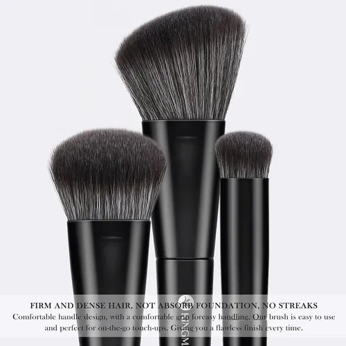 Set De Brochas De Maquillaje Kingmas Kabuki, 3 Unidades, Ang