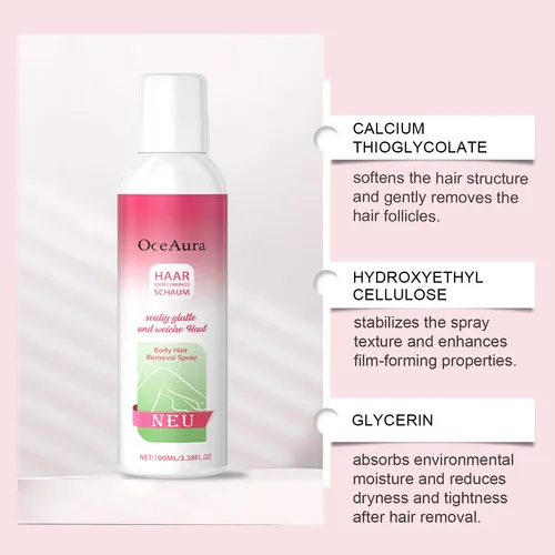 .w. Kit Depilatorio Sin Dolor Spray Crema Aceite Calmante H.