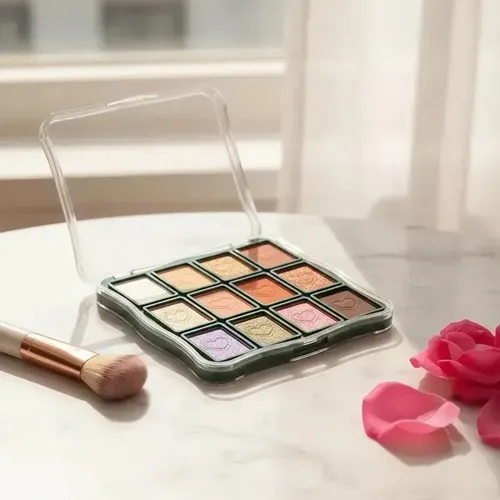 Paleta Tono 01 Sombras De Ojos 12 Colores Mate Brillante Maquillaje Rostro Veoquiero