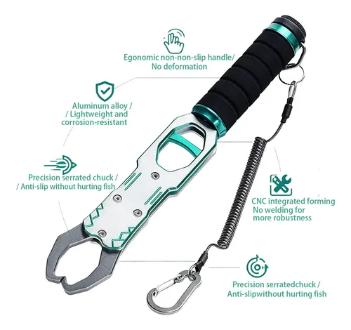 Agarrador De Labios De Aluminio 28 Cm Con Escala Hasta 18 Kg