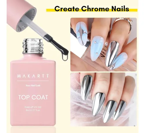 Kit De Base Y Top Coat De Gel Makartt 2pcs 8ml