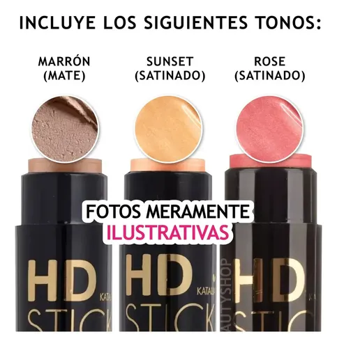 Stick Hd Contorno Barra Contorno Marron Rose Sunset Katalia