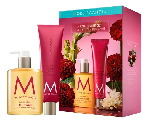 Kit Moroccanoil Hand Care Crema Y Jabon De Manos Dahlia Roug