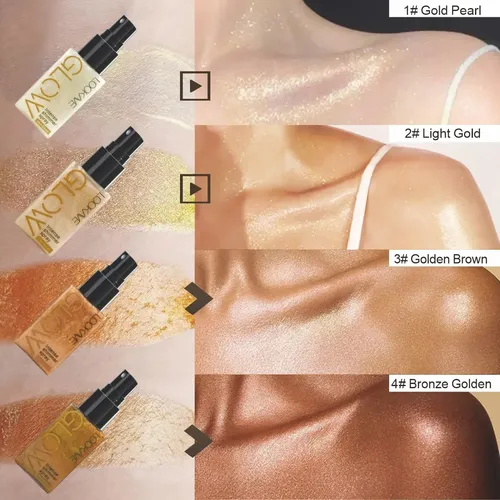Spray Fijador Iluminador Líquido, Bruma De Maquillaje Shimme