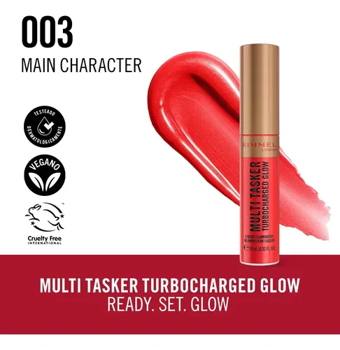 Rubor Líquido Multitasker Turbocharged Glow Rimmel London 003 Main Char
