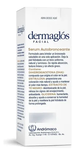 Dermaglós Facial Serum Autobronceante. Cont 25 Ml