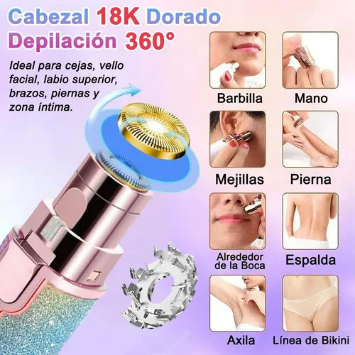 – Depiladora Facial Electrica Mujer 2 En 1, Recargable Usb