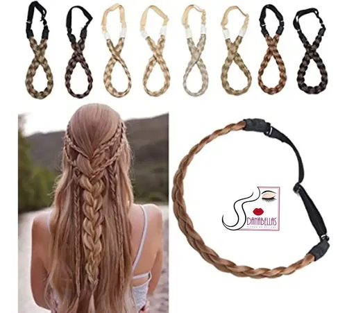 Extensiones Trenza Diadema Vincha De Pelo Elástica