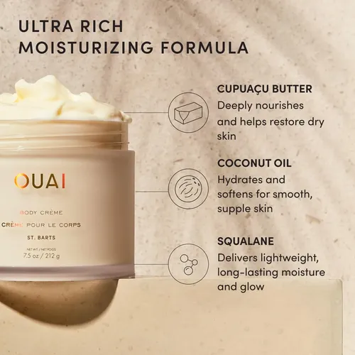 Crema Corporal Ouai Hidratante Textura Batida Para Piel Seca Coco