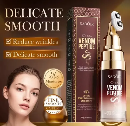 Crema Con Masajeador Veneno De Víbora Ojeras Patas De Gallo Todo Tipo De Piel Día/noche